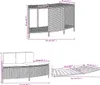 vidaXL Whirlpool-Umrandung Grau Poly Rattan und Massivholz Produktbild-Vorschau 8