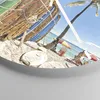 Wanduhr - Rund - Glasuhr - Board Surfen Strand - 30x30cm - Produktbild-Vorschau 5