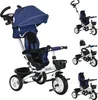 HOMCOM 6 in 1 Dreirad mit Schubstange, Kinderdreirad mit Produktbild-Vorschau 1