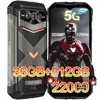 A product image showing a rugged smartphone with its screen displaying a graphic of Iron Man and marketing text. Produktbild-Vorschau