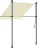 vidaXL Tenda da sole retrattile crema 150x150 cm in tessuto Anteprima dell’immagine prodotto 4