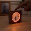 Navaris Analog Holz Wecker mit Snooze - Retro Uhr im Produktbild-Vorschau 2