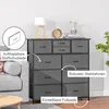 HOMCOM Kommode, opbergkast met 10 inklapbare stoffenladen, Productafbeelding-voorbeeld 5