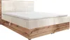 A boxspring bed with a headboard and mattress is shown against a white background. Voir les images du produit