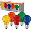 A box of Osram LED Star Decor Classic A bulbs in various colors, with some bulbs shown outside the box. Anteprima dell’immagine prodotto