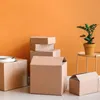 Cardboard boxes are stacked in front of an orange wall, with a potted plant on a small table to the right. Anteprima dell’immagine prodotto