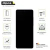 A smartphone screen protector product image with feature callouts. Produktbild-Vorschau