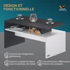 CASARIA® Tavolino Salotto da Divano 95x55x50cm Mobiletto Anteprima dell’immagine prodotto 3