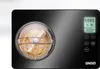 A black ice cream maker with a transparent lid showing ice cream inside, and a digital display with control buttons on the right side. The Unold logo is visible at the bottom right. Produktbild-Vorschau
