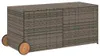 vidaXL Coffre de jardin à roulettes Gris 283L Poly rotin Voir les images du produit 1