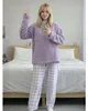 Pyjama - für Frauen - Hose mit langärmeligem Shirt - Produktbild-Vorschau 10