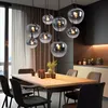 Hängeleuchte, Glas Metall, Schwarz-Rauchfarbe, L 105 cm Produktbild-Vorschau 7