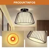 Deckenleuchte Modern Schwarz Metall Deckenlampe E27 Fassung Produktbild-Vorschau 3