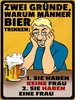 vianmo Holzschild 40x30 cm Gründe warum Männer Bier trinken Produktbild-Vorschau 1