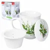 Maiglöckchen Kaffeebecher Becher Tasse Set mit Sieb und Produktbild-Vorschau 1