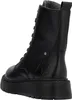 A black leather boot with a thick sole, shown from the side. Podgląd zdjęcia produktu