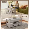 COSTWAY Table basse réglable en hauteur, Table basse avec Voir les images du produit 7