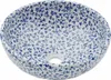 vidaXL Vasque à poser Blanc et Bleu Rond Ø41x14 cm Voir les images du produit 3