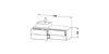 Waschtischunterbau XSQUARE 400x1400x548mm, Becken links Produktbild-Vorschau 3