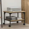 vidaXL Stojak na drukarkę dąb Artisan 50 x 40 x 38 cm Podgląd zdjęcia produktu 2
