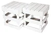 Weißer Hocker 42x42x45cm, geflammte Optik, handflambiert, Produktbild-Vorschau 5