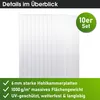 A stack of transparent, ribbed plastic sheets. Produktbild-Vorschau