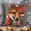 Mars & More Gobelin Kissen Fuchs mit Blumen-Krone ca Produktbild-Vorschau 2