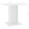 vidaXL Esstisch Weiß 80x80x75 cm Holzwerkstoff -  Esstische Produktbild-Vorschau 7