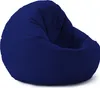 A navy blue beanbag chair is shown against a white background. Produktbild-Vorschau