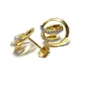 Ohrstecker 333/- Gelbgold poliert Zirkonia einfarbig modern Produktbild-Vorschau 4