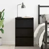 vidaXL Nachttisch Schwarz Eichen-Optik 40 x 35 x 62,5 cm Produktbild-Vorschau 4