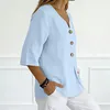 ASKSA - Chemisier en mousseline pour femme, manches 3/4, Voir les images du produit 3