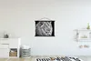 MuchoWow® Textilposter Porträt - Löwe - Schwarz und weiß Produktbild-Vorschau 2