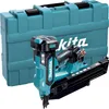 A cordless nail gun and its carrying case are displayed against a white background. Produktbild-Vorschau