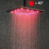LED sprchová hlavice "déšť" o rozměrech 40 cm - montáž na Náhled obrázku produktu 10