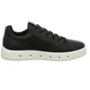 A black leather sneaker with a white sole, shown from the side against a white background. Produktbild-Vorschau
