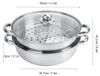 Edelstahltopf, doppelschichtiger Mehrzweck-Dampf-Hotpot, Produktbild-Vorschau 2