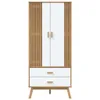 vidaXL Kleiderschrank OLDEN Weiß Braun 76,5x53x172cm Produktbild-Vorschau 7