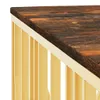 vidaXL Couchtisch Golden Edelstahl und Altholz Massiv Produktbild-Vorschau 5
