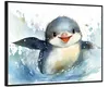 Wallario Wandbild Pinguin in Aquarell, Größe: 40,30 x 50,30 Produktbild-Vorschau 2