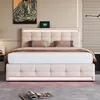 Letto imbottito Flieks 140x200cm, letto matrimoniale con 2 Anteprima dell’immagine prodotto 3
