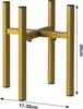 DanDiBo Regulowany Stojak Na Rośliny Złoty Metalowy 30 cm Podgląd zdjęcia produktu 2