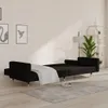 Schlafsofa 2-Sitzer mit 2 Kissen Schwarz Samt 375752 Produktbild-Vorschau 3