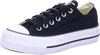 A studio shot of a black Converse sneaker with a white platform sole. Voir les images du produit
