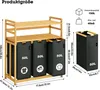 AdelDream Wäschekorb 150 l 3 Fächer 2 Regale ausziehbarer Produktbild-Vorschau 7