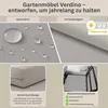 BEAUTYSOFA | VERDINO Gartenecke Beige 2R2 Offen – Garten Produktbild-Vorschau 5