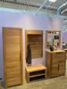 Vitrine Highboard Brest Regal in Kernbuche geölt Teilmassiv Produktbild-Vorschau 8