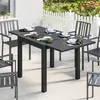 Outsunny Gartentisch Ausziehbarer 80/160 x 80 cm Aluminium Produktbild-Vorschau 2