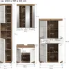 Wave zestaw mebli łazienkowych W3 biały połysk, dąb dekor. Podgląd zdjęcia produktu 6