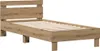 vidaXL Artisan dubový rám postele 203 x 95 x 70 cm materiál Náhled obrázku produktu 3
